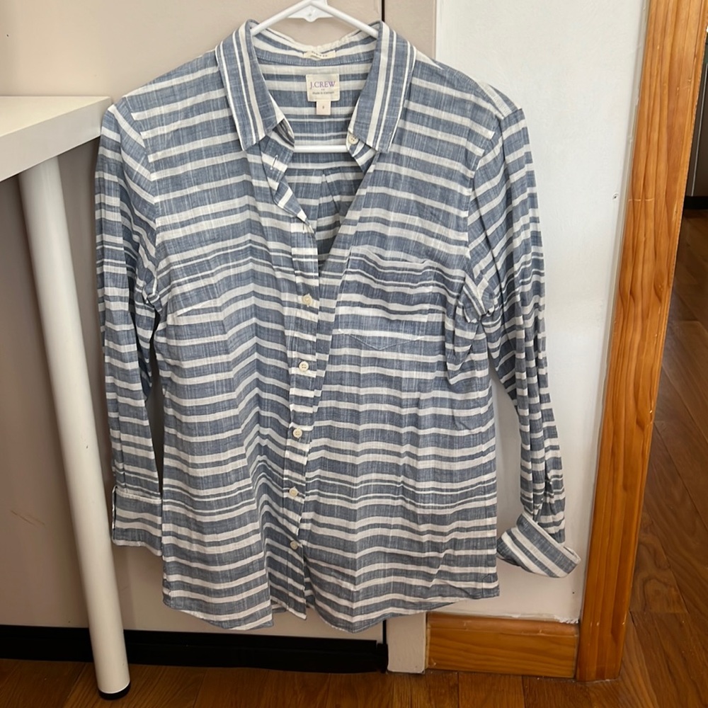 J. Crew Striped Button Down
